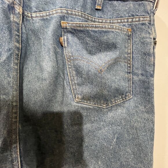 Vtg Levis 540 Denim Jeans Men Size 40x32 Made in USA Blue Distressed Brown Tag - Picture 8 of 15